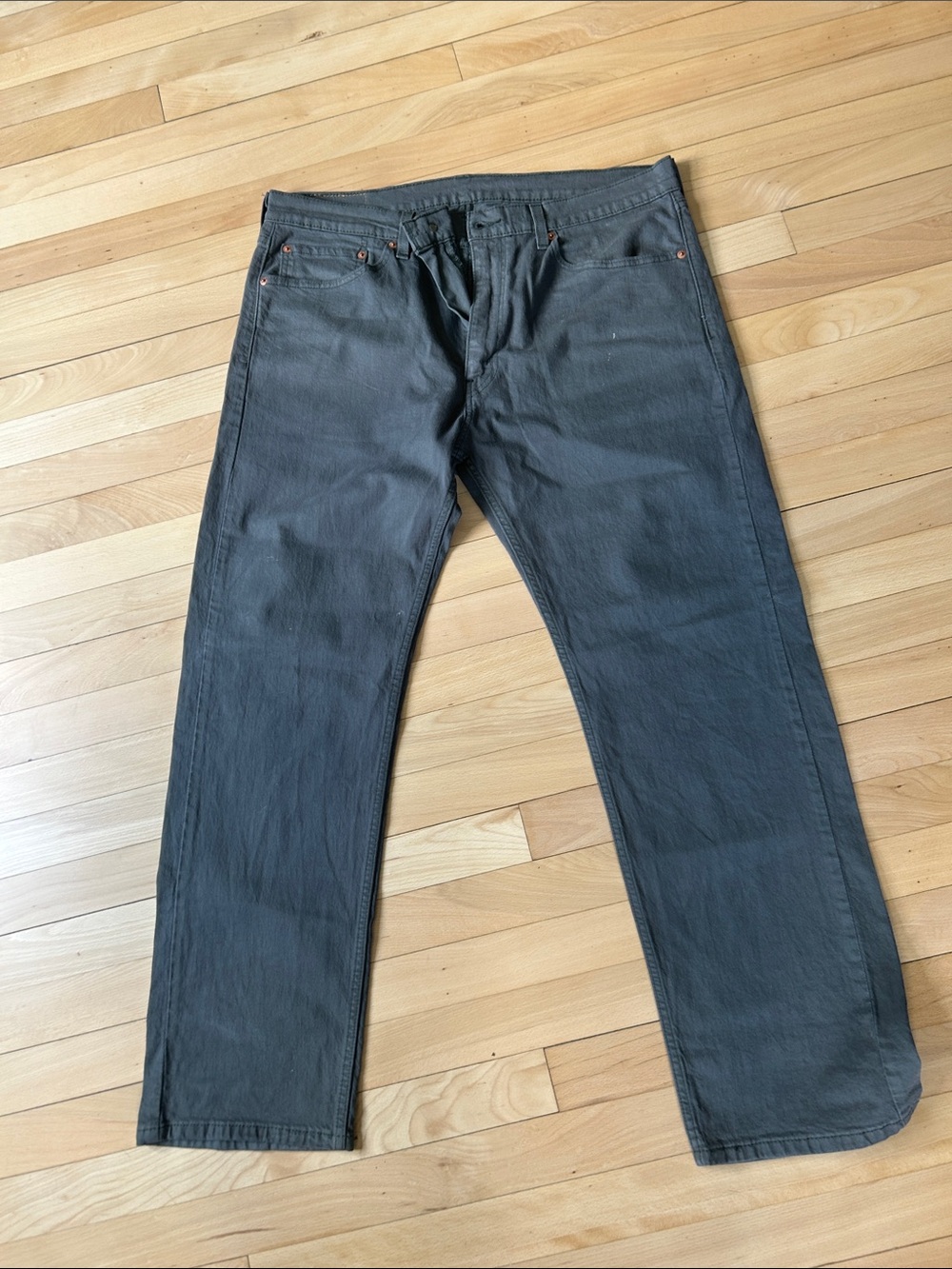 Levi's Men's Charcoal Straight Jeans w36 l30